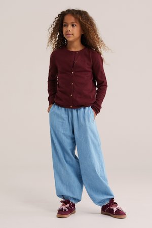 WE Fashion, Chaqueta de punto - burgundy red