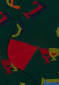 Gallo LONG WITH COLOURED LETTERS MOTIF - Calze - eucalipto