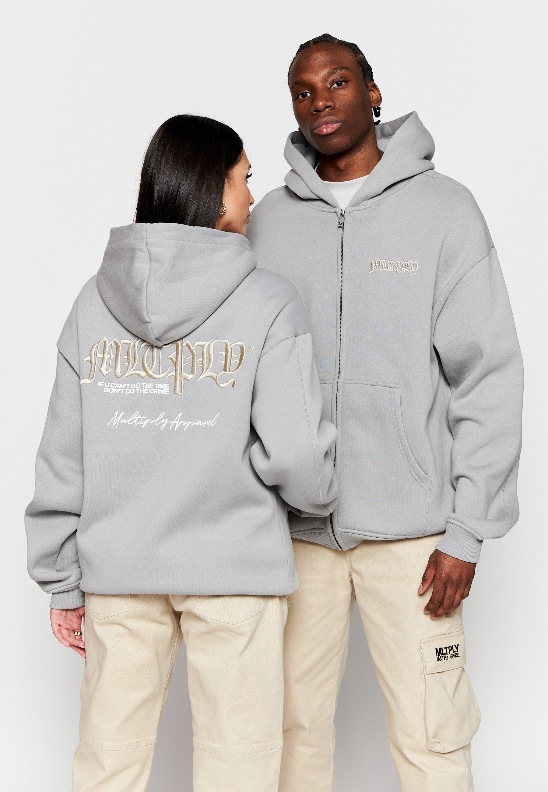 Multiply Apparel OVERSIZE - Sweatjacke - grey/grau - Zalando.de