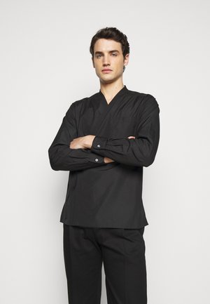 KIMONO STYLE TRAPUNTO STITCH - Chemise - black