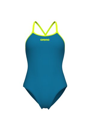 Arena, TIE BACK SOLID - Costume da bagno - blue cosmo-artic lime
