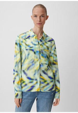 comma casual identity, MIT ALLOVER-PRINT - Button-down blouse - blau