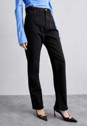 HIGH WAIST - Jeans Straight Leg - contrast wash