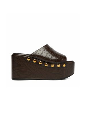 DeeZee, DEEZEE WOMEN'S BROWN FLIP-FLOPS - Muiltjes met hak - brown