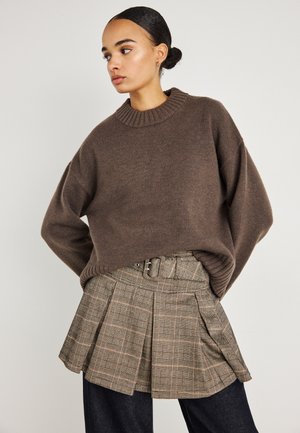 CREW NECK SWEATER - Džemper - brown melange