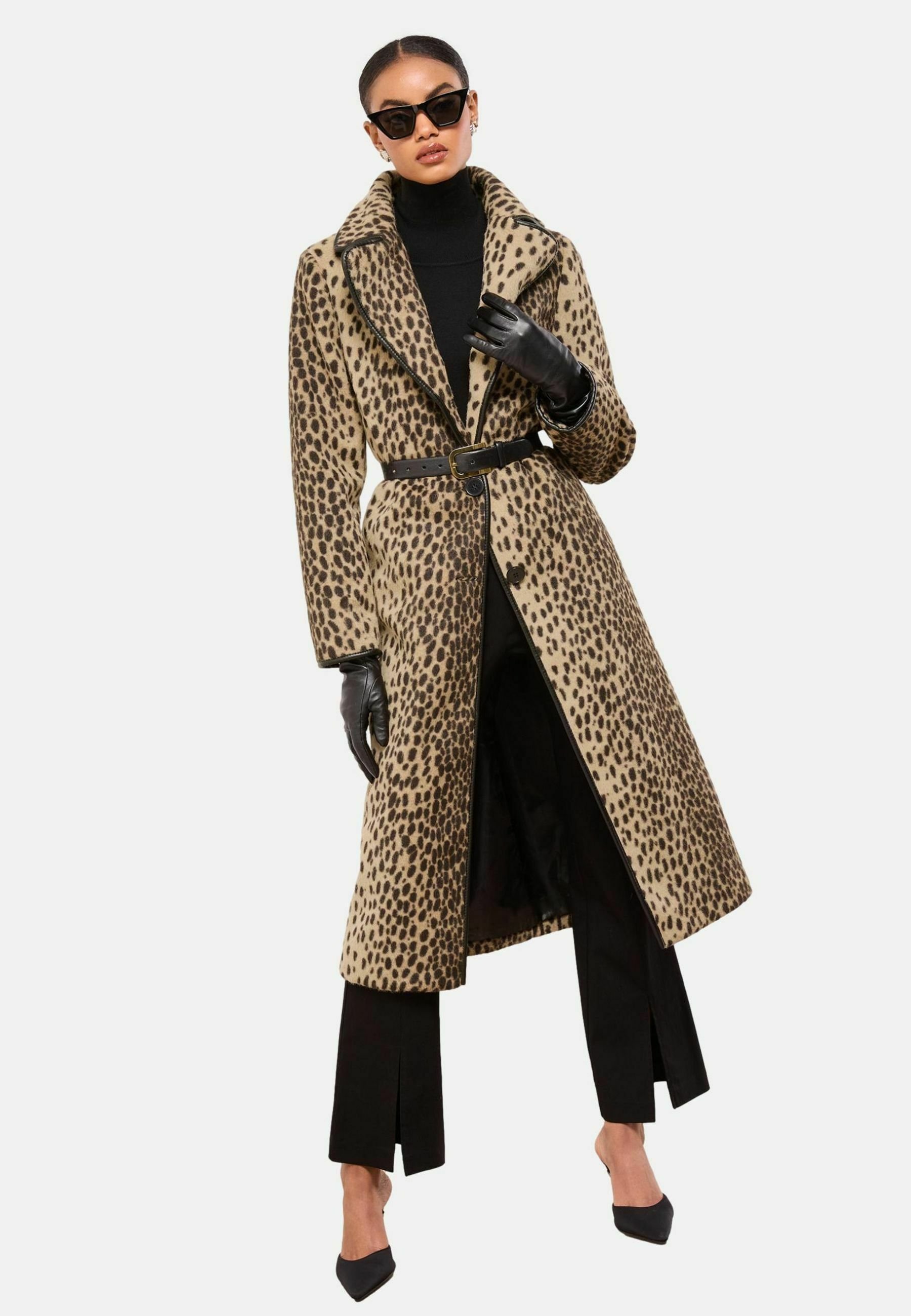 Lipsy REGULAR FIT - SINGLE BREASTED LONGLINE - Trenchcoat - animal