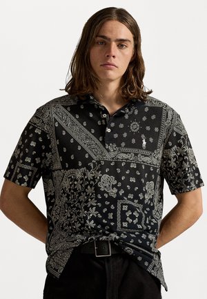 CLASSIC FIT BANDANNA POLO SHIRT - Pólóing - black