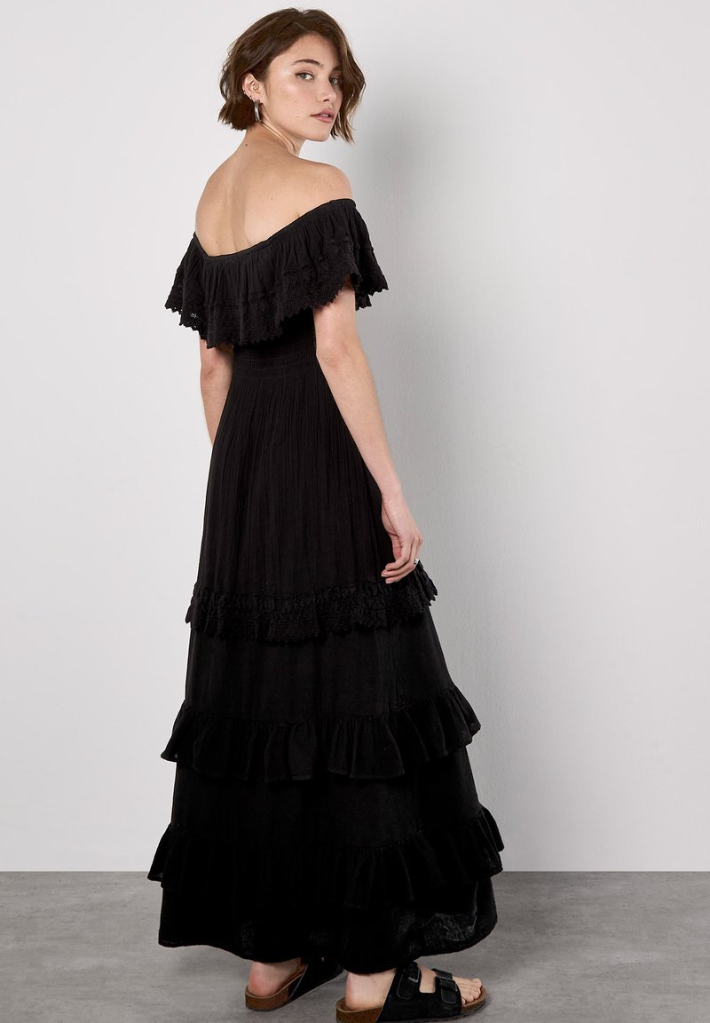 black lace see through maxi dress Oh My Lace Sheer Black Maxi Dress