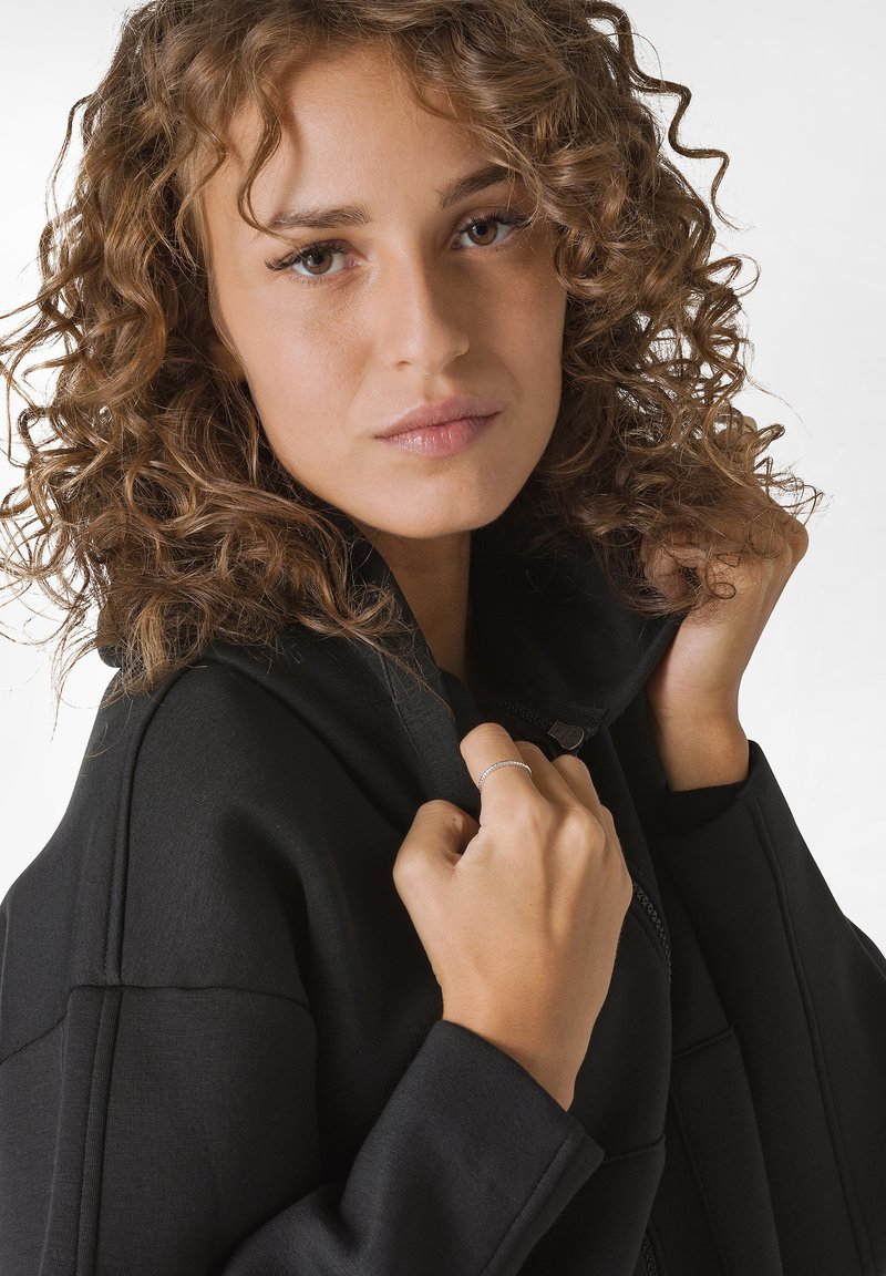 Felpa DEHA Giro BITESSUTO Con Cappuccio - Cotone Organico, Made In Italy, Coulisse