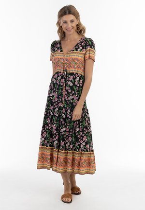 SOMMER MIT BLUMENPRINT CARNEA - Robe de jour - schwarz mehrfarbig