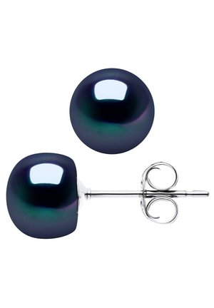 CALLAS EARRINGS FRESHWATER PEARL 8-9 MM WHITE GOLD 375/1000 AAA+ - Boucles d'oreilles - bleu nuit