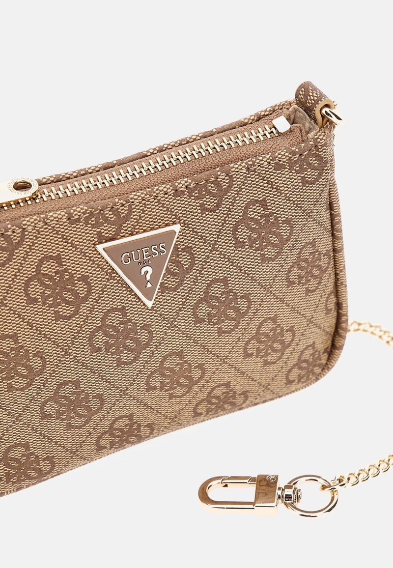 Portefeuille Guess Laurel SLG - Marron, Fermeture Zippée, Multiples Compartiments, Dimensions 14,5 X 9,5 X 2,5 Cm