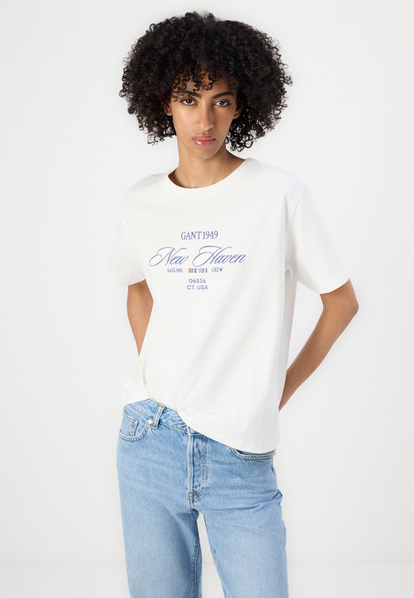 GRAPHIC  - Print T-shirt - eggshell3
