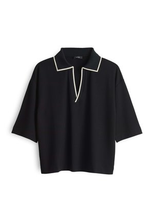 OPUS LOOSE FIT POLO - Polo shirt - black