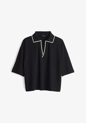 OPUS, LOOSE FIT POLO - Poloshirt - black