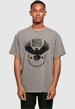 ABSOLUTE CULT GAME OF THRONES - THE NIGHT'S WATCH  - Apdrukāts T-krekls - asphalt