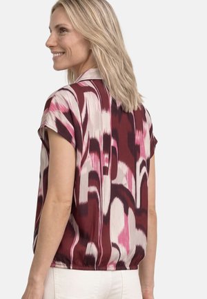 Street One, BLUSENSHIRT MIT HEMDKRAGEN UND ELASTIKSAUM - Blouse - rustic rouge