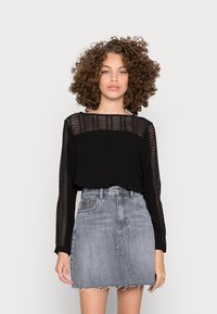ONLY ONLSTEPHANIE MIX BLOUSE - Camisola de manga comprida - black