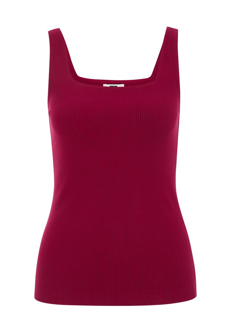 WE Fashion Top metallic-rood WE Fashion Top metallic-rood