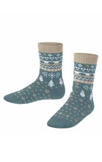 Calze Stivali Donna Foxbury Fairisle: Lunghe, In Cotone, Taglia Unica (UK 4-7) Per Wellie