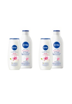 2X ROSENLIEBE GESCHENKSET (JE 2 TLG.) ROSE & ALMOND OIL PFLEGEDUSCHE + ROSENBLÜTEN BODY LOTION - Shower gel - -