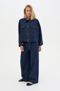 My Essential Wardrobe TESSAMW 160 WIDE - Platėjantys džinsai - dark blue  blue wash