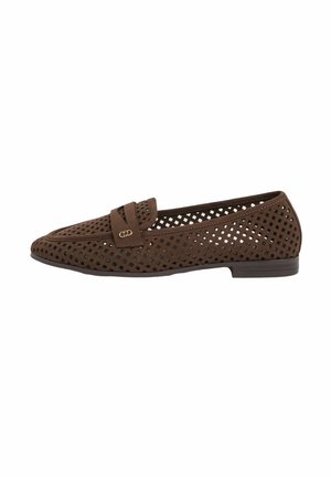 REGULAR FIT - LASER CUT WORK LOAFERS - Belebújós cipők - chocolate brown