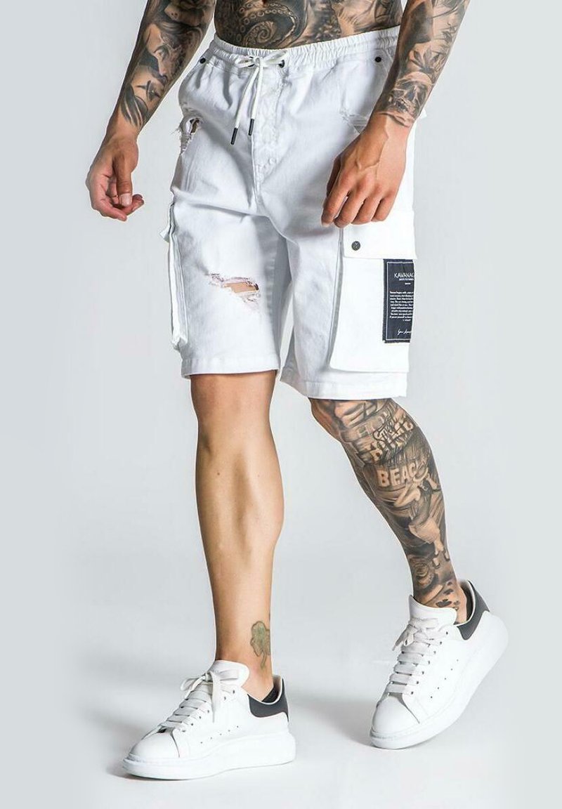 Herren Chino Shorts | Gianni Kavanagh MANIFESTO Shorts white/weiß - VI34057 Herren Chino Shorts | Gianni Kavanagh MANIFESTO Shorts white/weiß - VI34057