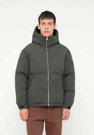 JPRBLALENNOX PUFFER JACKET - Téli dzseki - dark grey melange