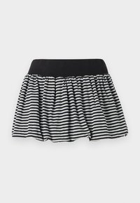 STRIPE PUFFBALL SKIRT - Minigonna - black