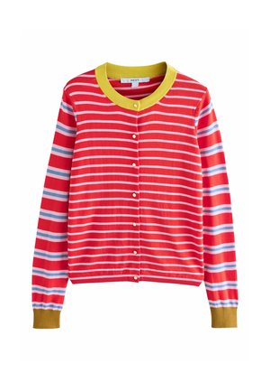 Cardigan - red multi stripe