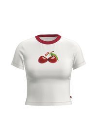 ESSENTIAL SPORTY TEE - Marškinėliai su spaudiniu - bright white