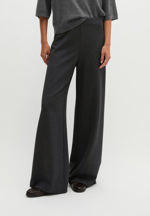 Marc O'Polo, MARGO, WIDE LEG TROUSERS - Trousers - coal grey melange