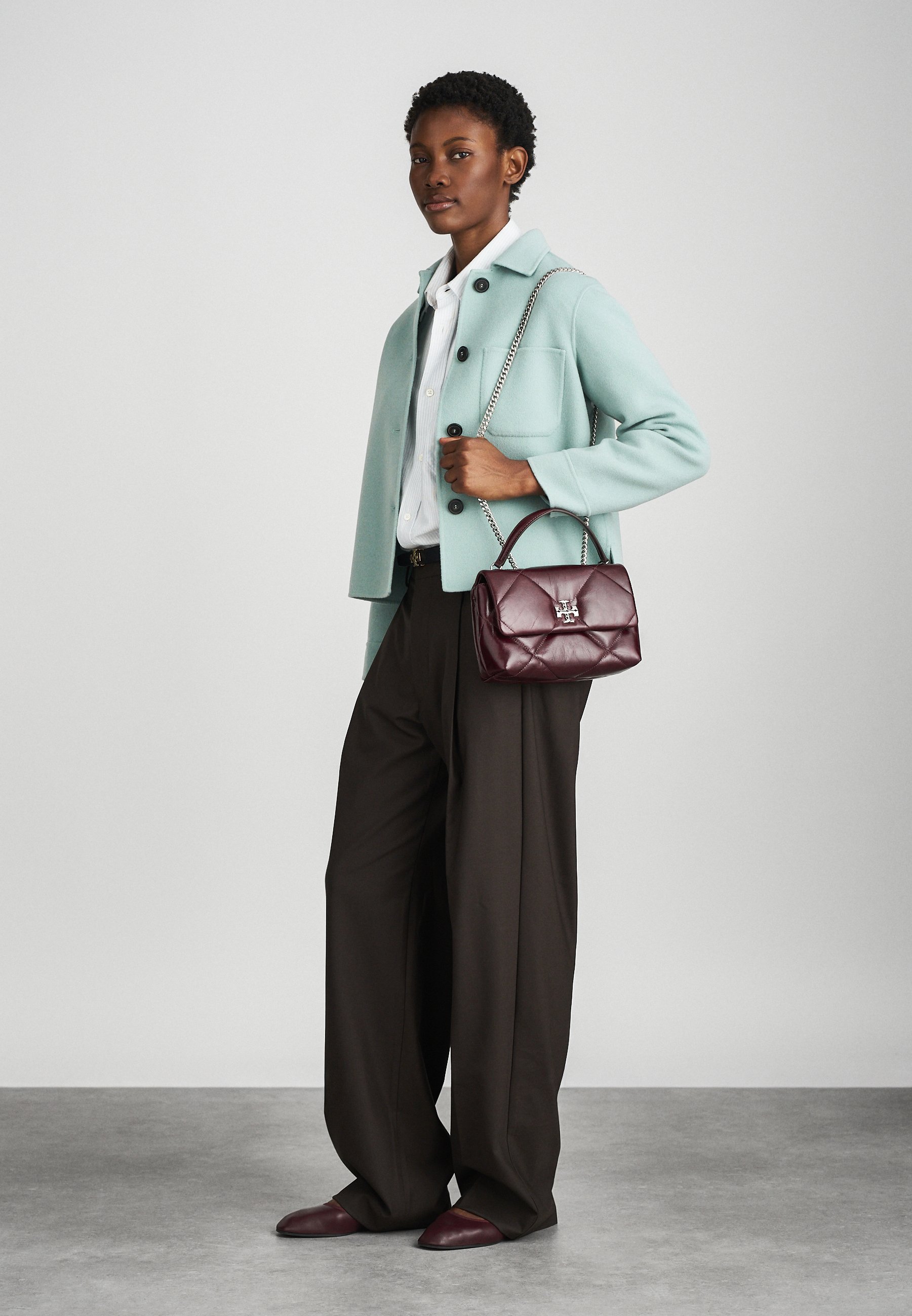 KIRA Tory Burch KIRA CONVERTIBLE SHOULDER BAG - Cross body bag - dark