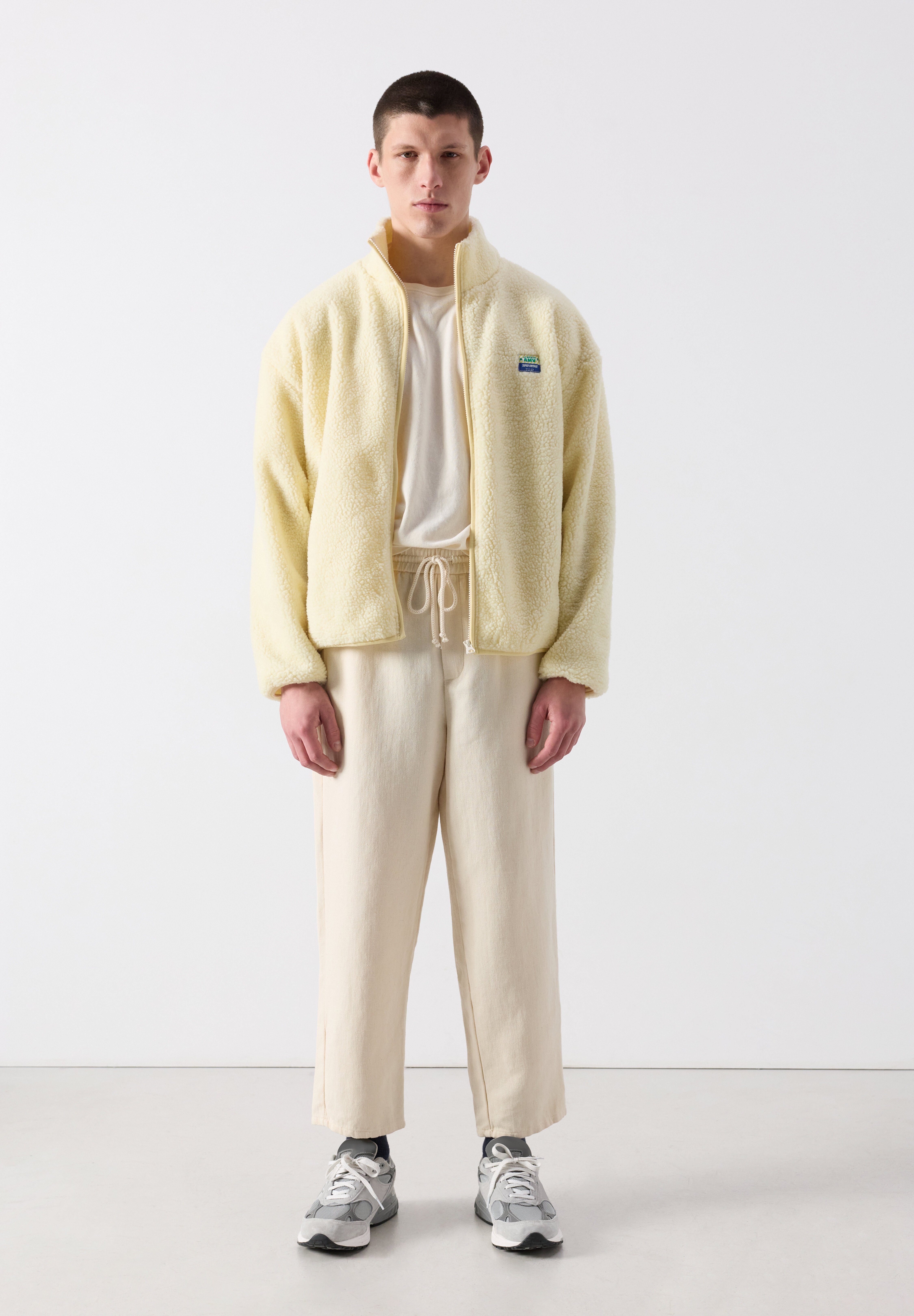 American Vintage HOKTOWN - Fleece jacket - ecru/off-white - Zalando