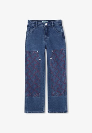 KENZO kids, PANTALON EN DENIM - Jean boyfriend - dble stone brossage
