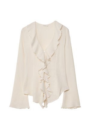 WITH RUFFLES - Blouse - white