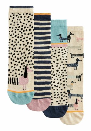 PATTERN ANKLE 4 PACK  - Trumpos sportinės kojinės - sausage dogs