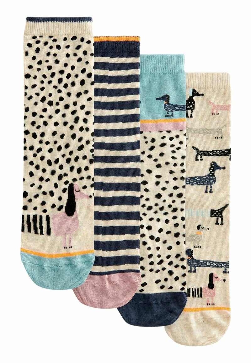 Next PATTERN ANKLE 4 PACK  - Ankelsockor - sausage dogs