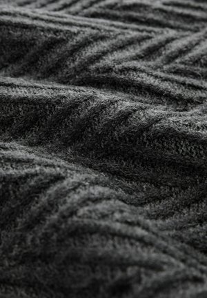 REGULAR FIT - HERRINGBONE CREW NECK - Pulover - charcoal grey