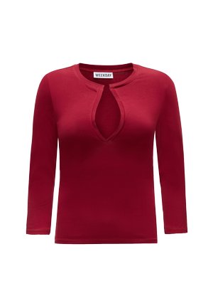 Weekday, NESSA - T-shirt à manches longues - dark red