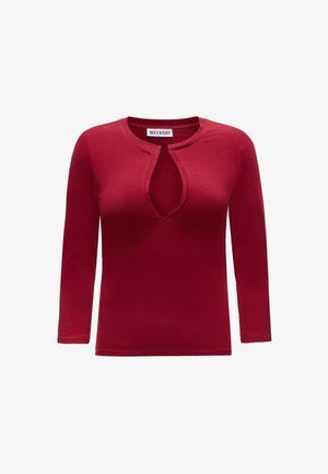 Weekday, NESSA - T-shirt à manches longues - dark red