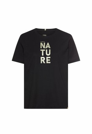 T-SHIRT AUS REINER BAUMWOLLE - T-Shirt print - caviar