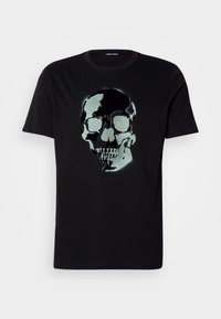 REGULAR FIT IN WITH AND FLOCK - Majica kratkih rukava s printom - black