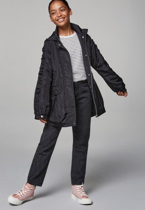 Lipsy, REGULAR FIT - SHOWER RESISTANT LIGHTWEIGHT RUCHED RAINCOAT . - Parka - black