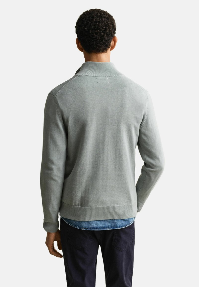 GANT CLASSIC COTTON HALF ZIP - Svetr - ceramic grey