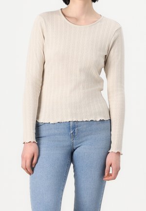 Camiseta de manga larga - beige