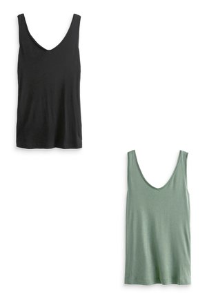 SLOUCH 2 PACK - Linne - black khaki green