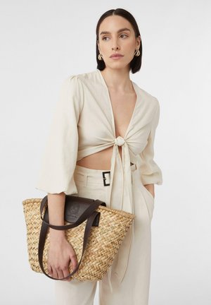 comma SHOPPER - Tote bag - hellbraun