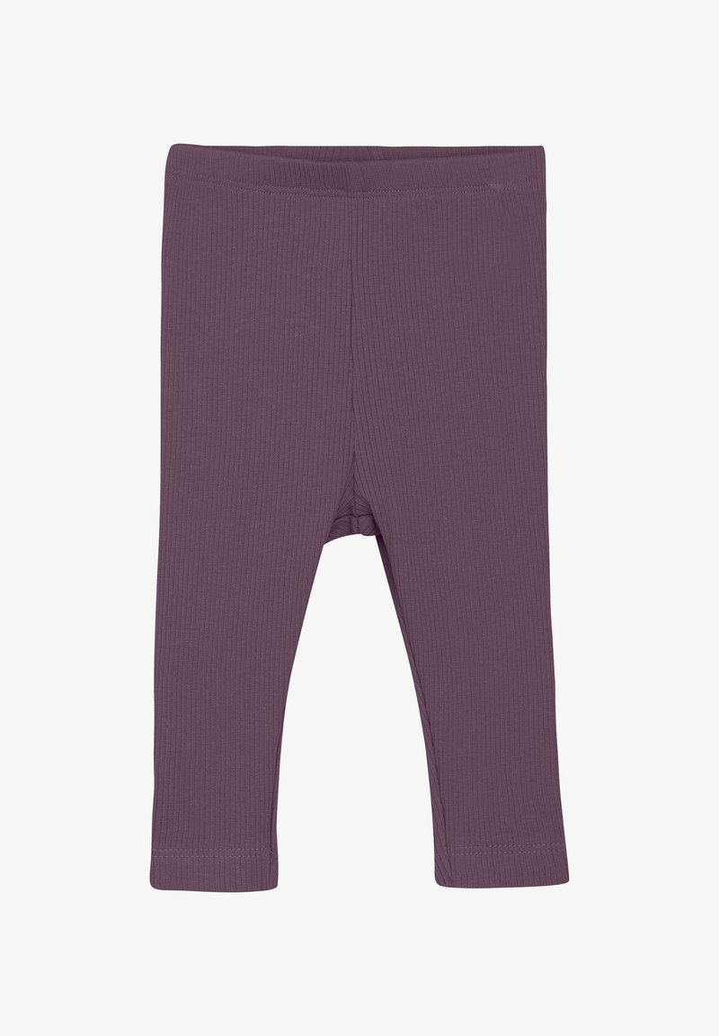 Minymo Leggings - Byxor - black plum